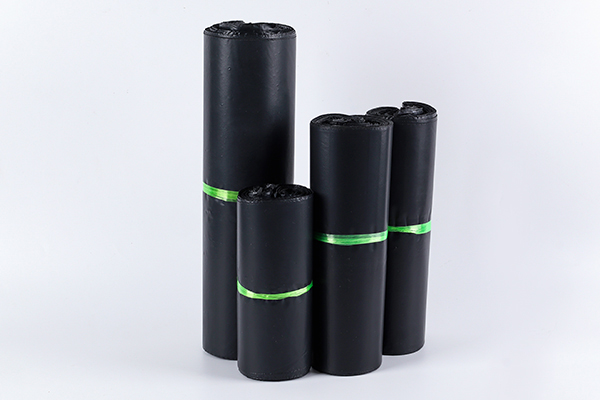What are the tensile strength and puncture resistance of black PE-LD express bags?